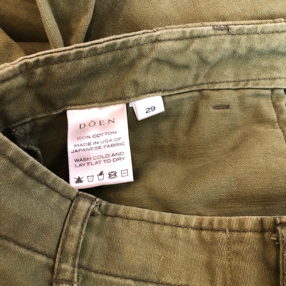 DOEN Wilder Pants in Pine/Olive Green Size 29 - Picture 5 of 7